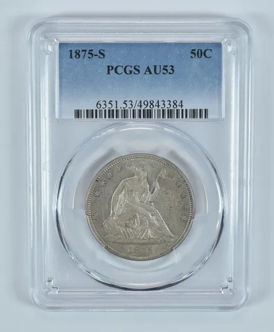 1875-S Seated Liberty Half Dollar AU53 PCGS *9183