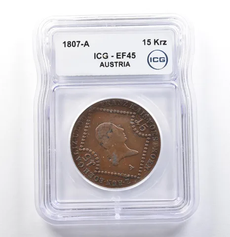 1807 A Austria 15 Kreuzer EF45 ICG *9943