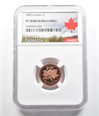 2009 Canada 1 Cent PF70 RD UCAM NGC Canada Label