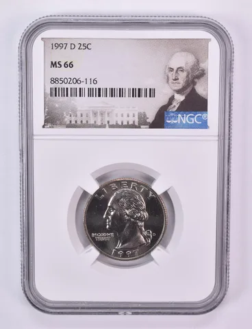1997-D Washington Quarter MS66 NGC Special Label