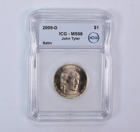 2009-D Presidential $1 John Tyler SMS Satin MS68 ICG