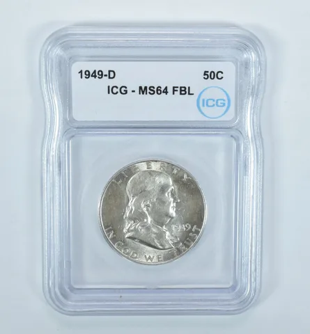 1949-D Franklin Half Dollar MS64 FBL ICG