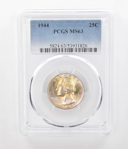 1944 Washington Quarter MS63 PCGS Beautiful Tone *1121