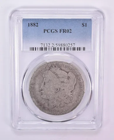 1882 Morgan Silver Dollar FR02 PCGS Blue Label Lowball