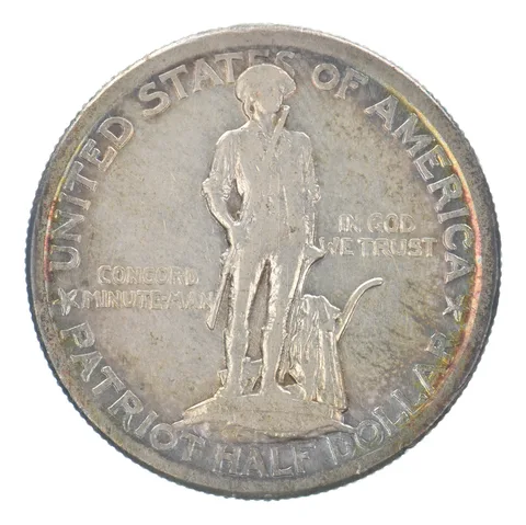 1925 Lexington Concord Commemorative Half Dollar Beautiful Tone a9563
