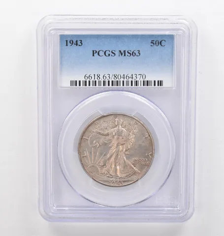 1943 Walking Liberty Half Dollar MS63 PCGS Beautiful Tone *9766