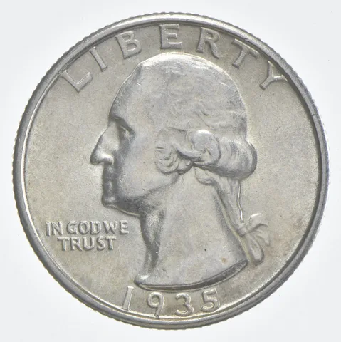 1935-S BU Washington Quarter Silver