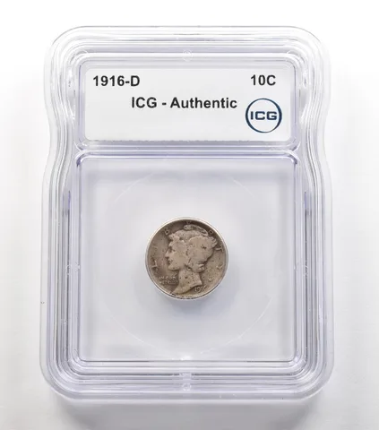 1916-D Mercury Dime Authentic ICG *5626