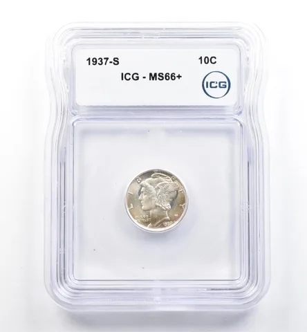 1937-S Mercury Dime MS66+ ICG *0139