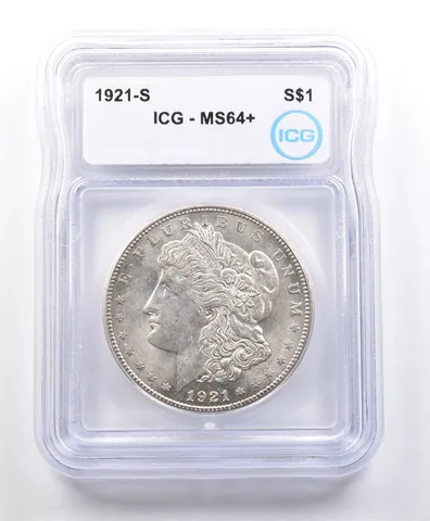 1921-S Morgan Silver Dollar MS64+ ICG *3206