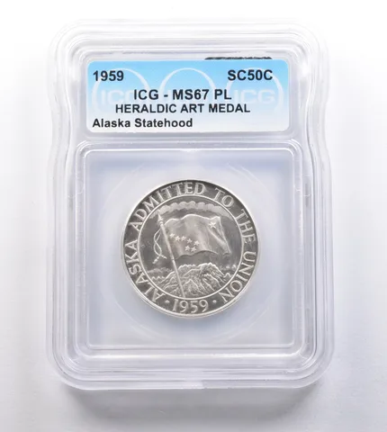1959 So Called Half Dollar Alaska Statehood MS67 PL ICG