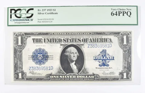 1923 $1 US Silver Certificate FR#237 Graded PCGS 64 PPQ Very Choice New *8076