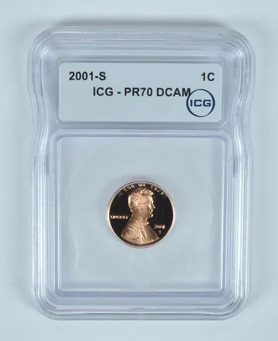 2001-S Lincoln Memorial Cent PR70 DCAM ICG
