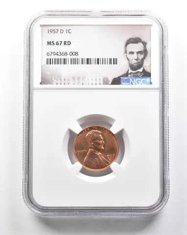 1957-D Lincoln Wheat Cent MS67 RD NGC *7500