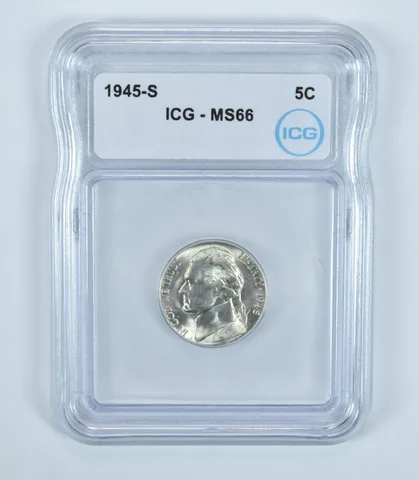 1945-S Jefferson Nickel MS66 ICG