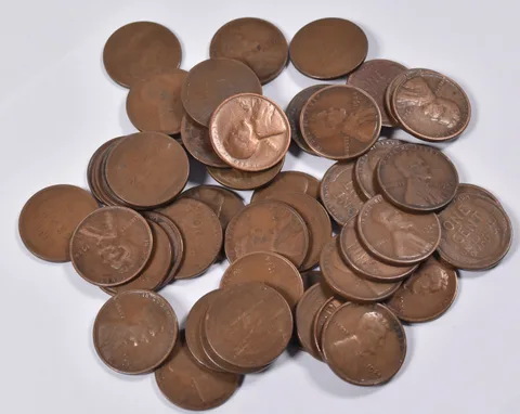 (50) 1924-S Lincoln Wheat Cent ROLL - Huge Hoard Collection Lot