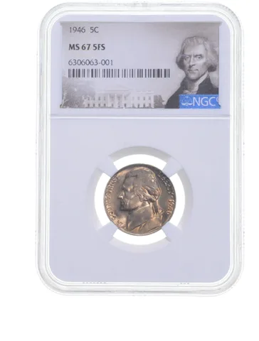 MS67 1946 Jefferson Nickel - 5FS - Graded NGC a6625