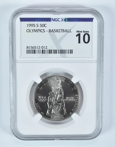 1995-S Olympic Basketball Commemorative Half Dollar MS 10 NGC X NGCX