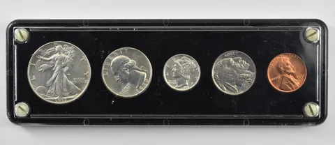 Lot (5) 1937 Half/Quarter/Dime/Nickel/Cent Type Set *4319