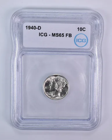 1940-D Mercury Dime MS65 FB ICG