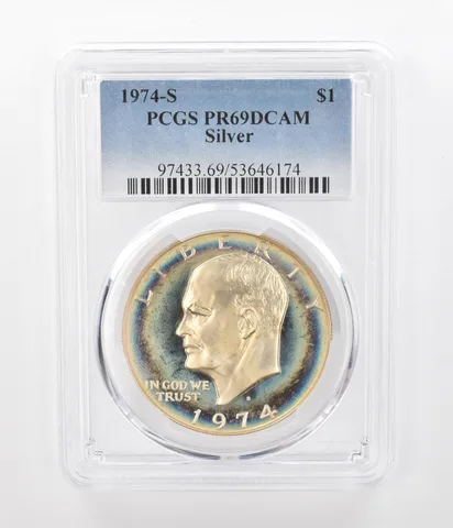 1974-S Eisenhower $1 Silver PR69 DCAM PCGS Beautiful Tone *1159
