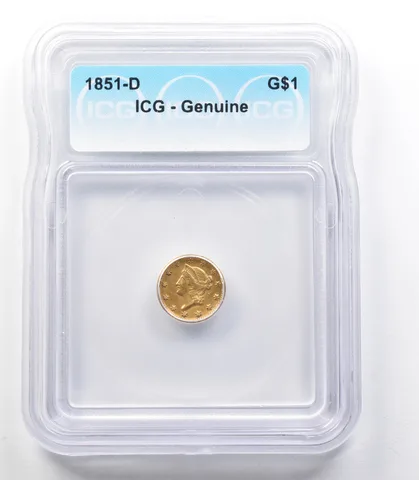1851-D $1 Liberty Head Gold Dollar Genuine ICG a3310