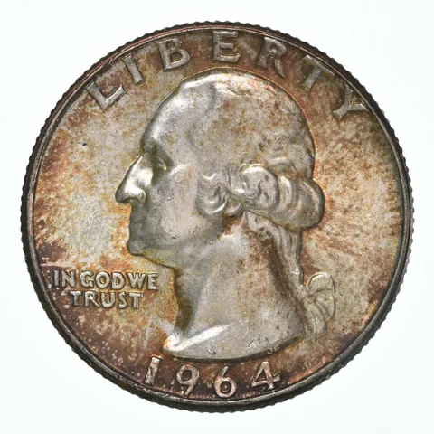 1964 Washington Quarter Insane TONE - Great Colors a5316