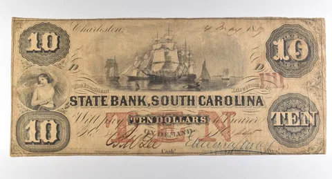 1857 $10 Charleston SC State Bank South Carolina Obsolete Note *3852