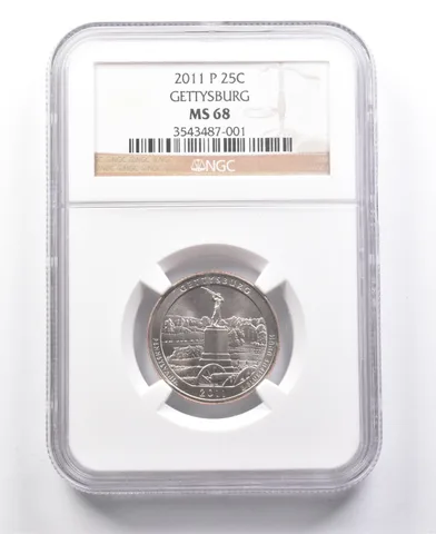 2011-P Washington Quarter Gettysburg MS68 NGC *7696
