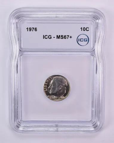 1976 Roosevelt Dime MS67+ ICG