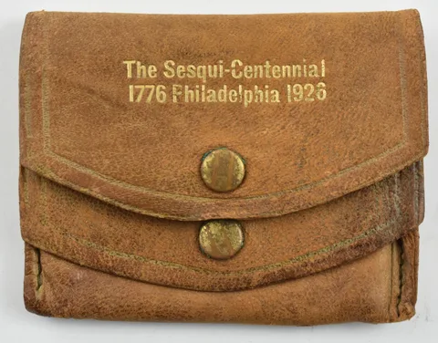 The Sesqui-Centennial 1776 Philadelphia 1926 Leather Coin Satchel *4099