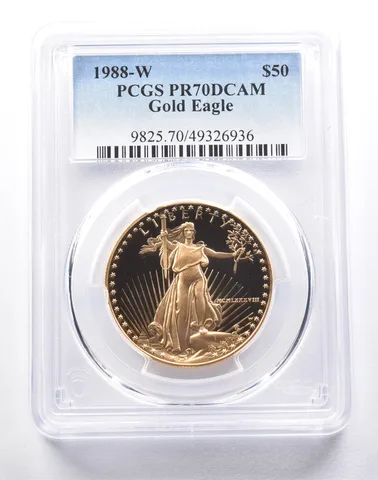 1988-W $50 American Gold Eagle 1 Oz Gold PR70 DCAM PCGS