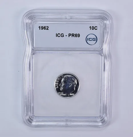 1962 Roosevelt Dime PR69 ICG