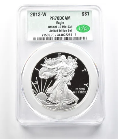 2013-W American Silver Eagle Limited Edition Set PR70 DCAM CAC CACG *6966