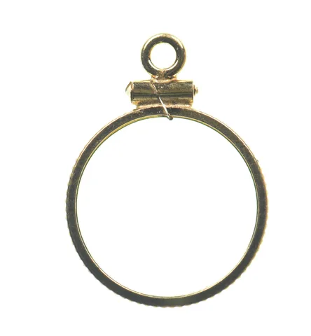 12K 15mm GF $1 Gold Dollar Piece Type 2 Coin Bezel Pendant Frame Edge *1381