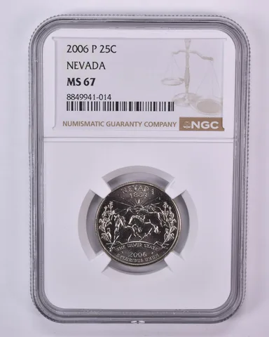 2006-P Washington State Quarter Nevada MS67 NGC Brown Label
