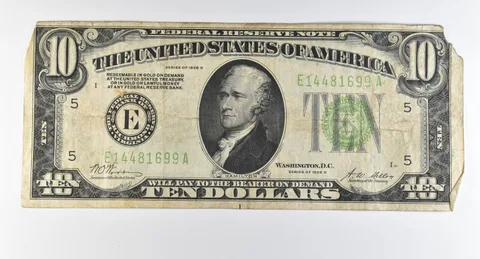 1928 B $10 Richmond VA FRN Light Green Seal Gold Certificate *0332