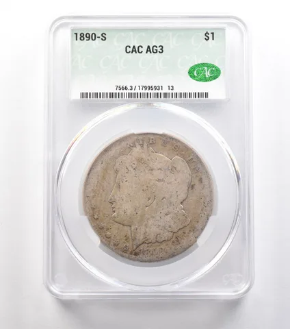 1890-S Morgan Silver Dollar AG3 CAC Lowball *0899