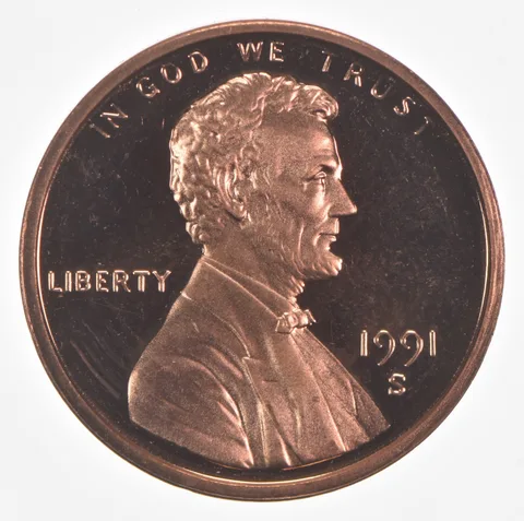 1991-S Lincoln Memorial Cent Proof