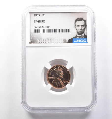 1955 Lincoln Wheat Cent PF68 RD NGC Special Label