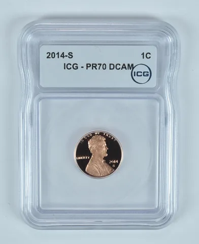 2014-S Lincoln Shield Cent PR70 DCAM ICG