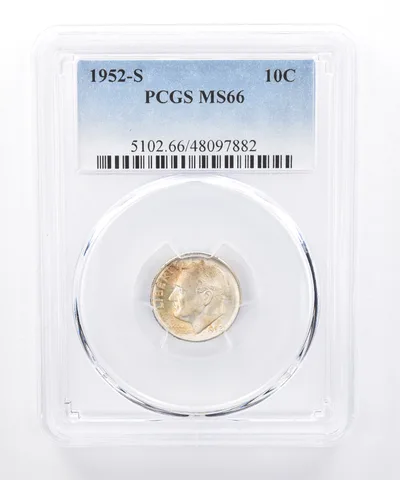 1952-S Roosevelt Dime MS66 PCGS Beautiful Tone *8354