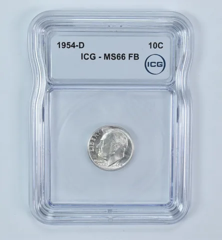 1954-D Roosevelt Dime MS66 FB ICG