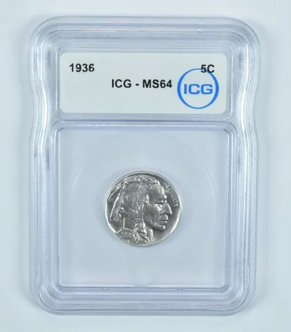 1936 Indian Head Buffalo Nickel MS64 ICG
