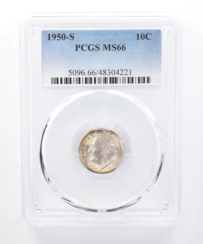1950-S Roosevelt Dime MS66 PCGS Beautiful Tone *8349