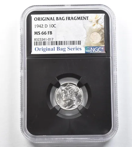 1942-D Mercury Dime Original Bag Fragment MS66 FB NGC *0417