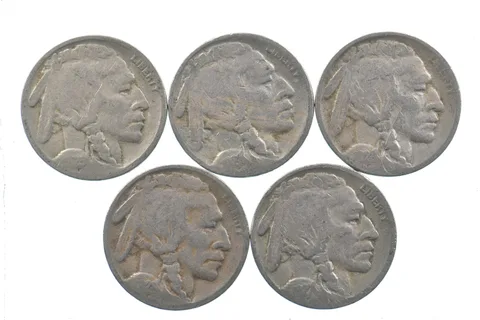 BETTER Lot 1925-S 1928-S 1928-S 1928-S 1927-S Buffalo Nickel Collection *031
