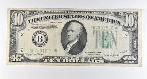 1934 D $10 New York NY FRN Star Note Green Seal STAR *0327