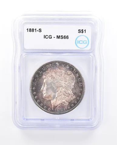 1881-S Morgan Silver Dollar MS66 ICG Beautiful Tone *1781