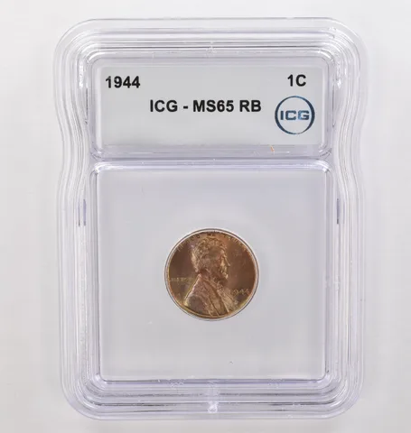 1944 Lincoln Wheat Cent MS65 RB ICG Beautiful Tone *4185
